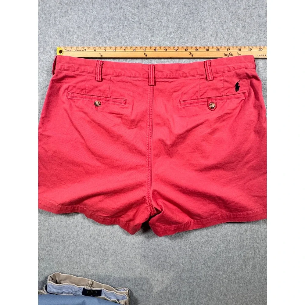 Polo Ralph Lauren Mens Chino Shorts Bundle 4 Pairs Red Blue Tan Khaki Size 40